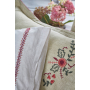 Постельное белье из сатина с ручной вышивкой Ecocotton "ALvin" оливка