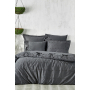 Постельное белье из сатина с ручной вышивкой Ecocotton "Carmen" антрацит