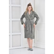 Женский махровый халат премиум класса Ecocotton "Alicia"