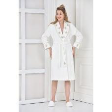 Женский махровый халат премиум класса Ecocotton "Aslisah"
