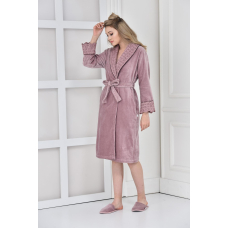 Женский махровый халат премиум класса Ecocotton "Ella"