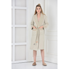 Женский махровый халат премиум класса Ecocotton "Pamira"