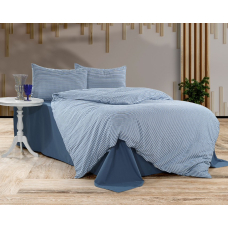 Фланелевое постельное белье Cotton Area "Blue stripe"