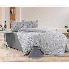 Фланелевое постельное белье Cotton Area "Gri sakura"
