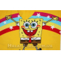 Детский махровый пончо "SPONGE BOB" фирмы Piramit