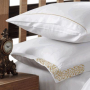 Постельное белье Ecocotton "Sehzade beyaz" сатин с вышивкой