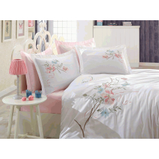 Постельное белье Dantela Vita - Embroidered Nergis beyaz
