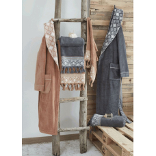 Женский махровый халат премиум класса Ecocotton "Asya"
