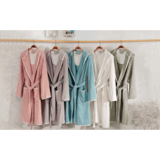 Женский махровый халат премиум класса Ecocotton "Ecosoft"