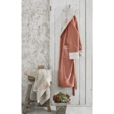 Женский махровый халат премиум класса Ecocotton "Efza"