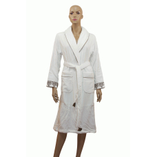 Женский махровый халат премиум класса Ecocotton "Hazal"