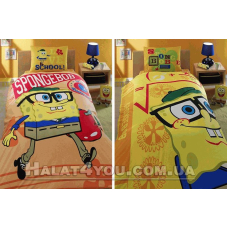 Двухстороннее детское постельное белье TAC "Sponge Bob Academics