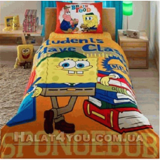 Двухстороннее детское постельное белье TAC "Sponge Bob Students"