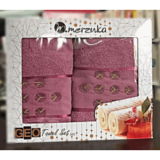 Набор махровых полотенец Merzuka 1+1(лицо,баня) "Узор 1/11"