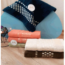 Хлопковые банные полотенца Cotton Area kare Krinkin 70x140 см