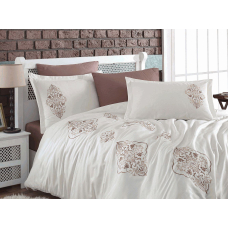Постельное белье Dantela Vita - Embroidered Ottoman kahve krem