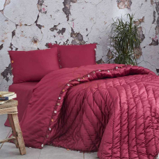 Одеяло ручной работы + постельное белье Ecocotton " Ezo Bordo "