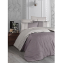 Постельное бельё First Choice Deluxe Satin - Square leylak/a.bej